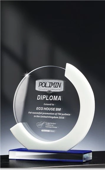 Premio Clear Circle Glass con base