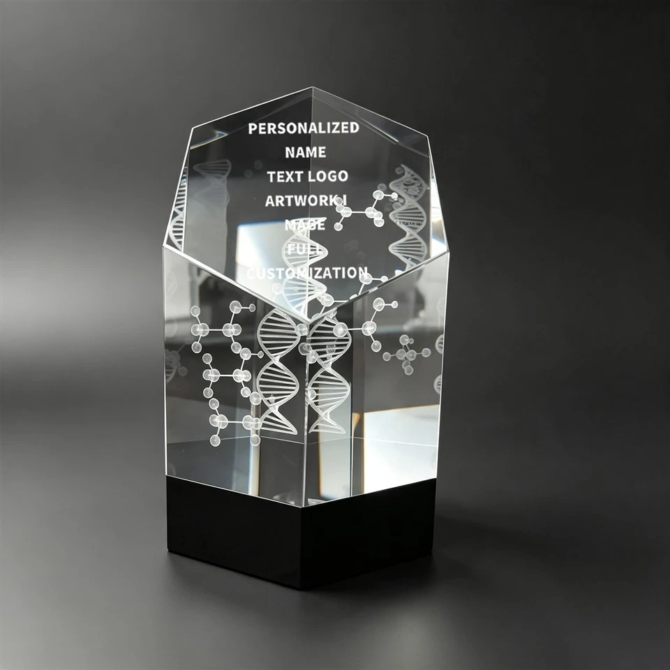 Gene Pattern Black Base Crystal Award suppliers