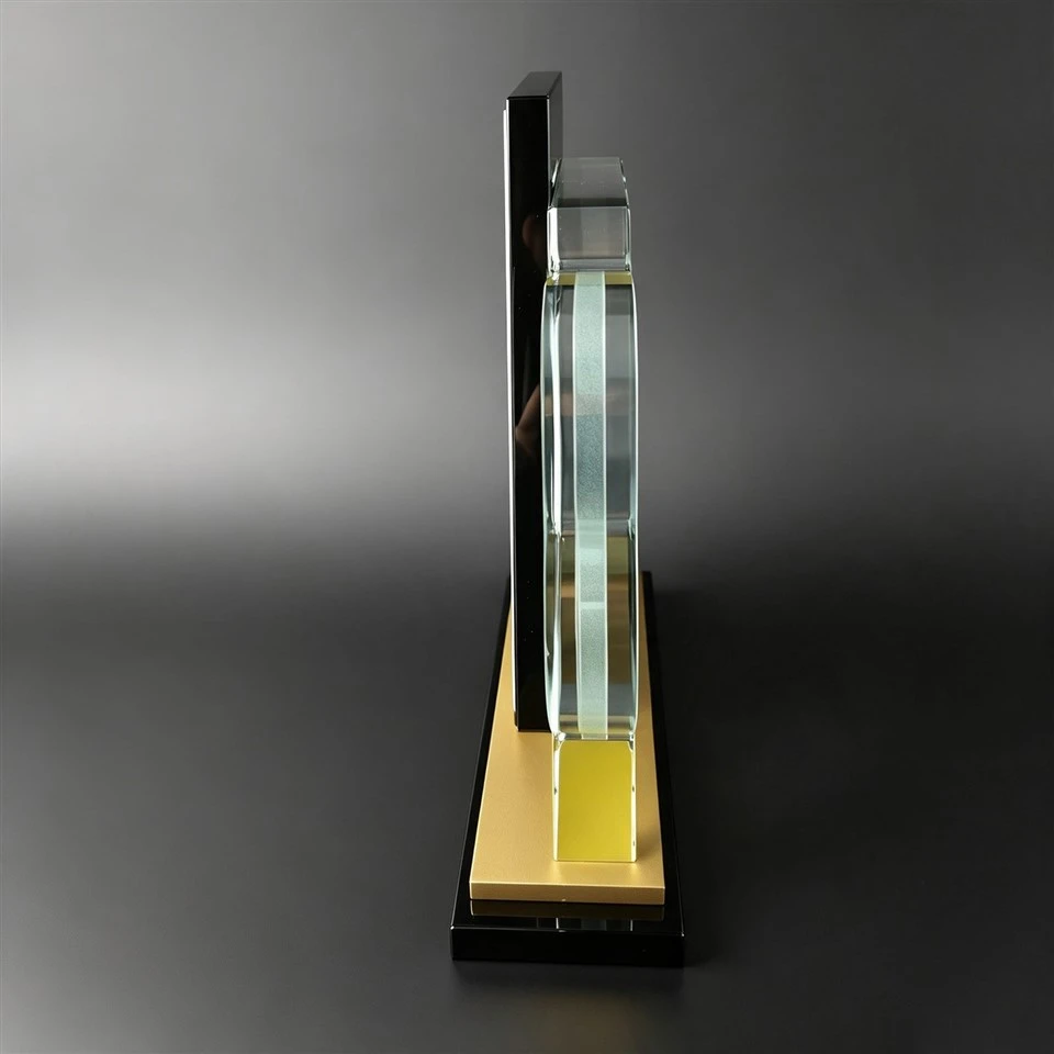 Metal Panel Letter Cut Crystal Award best