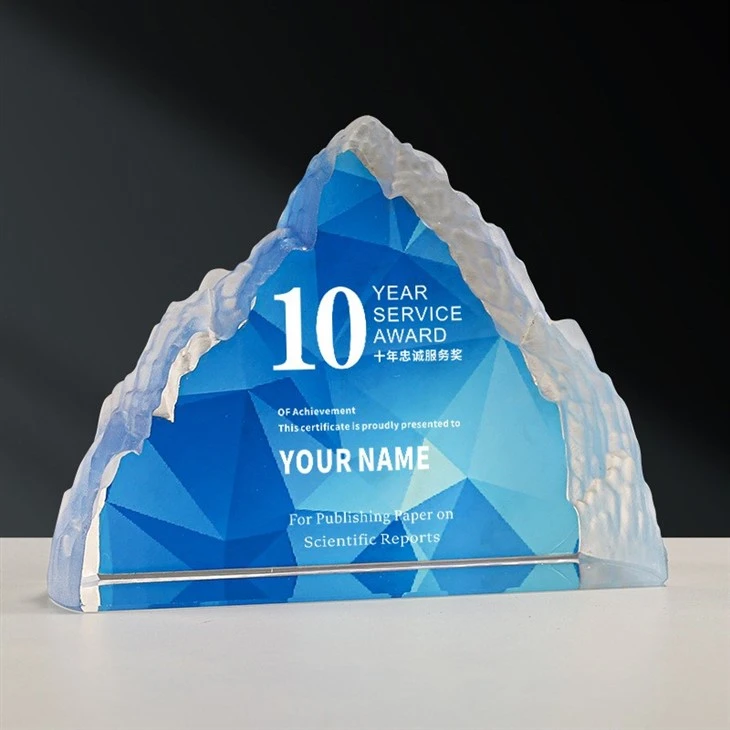 Custom Engraved Iceberg Crystal Trophy