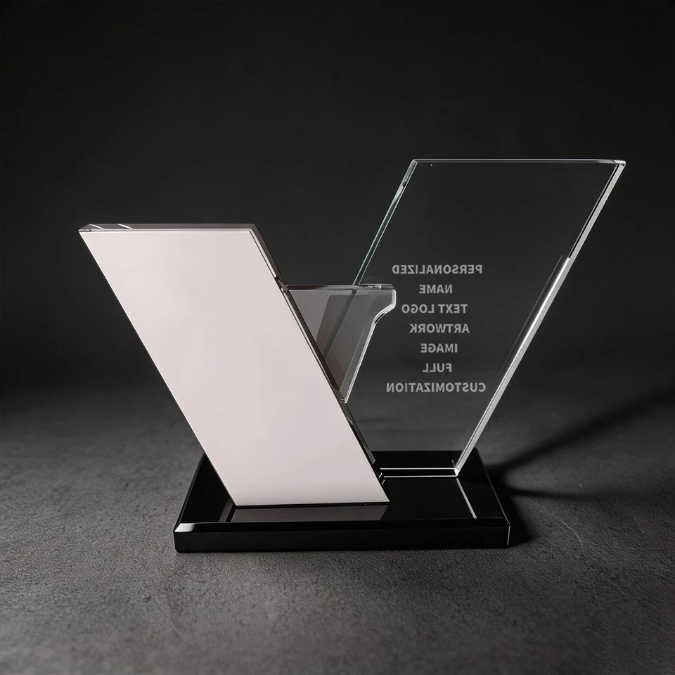 Slant Panel Custom Crystal Trophy factory